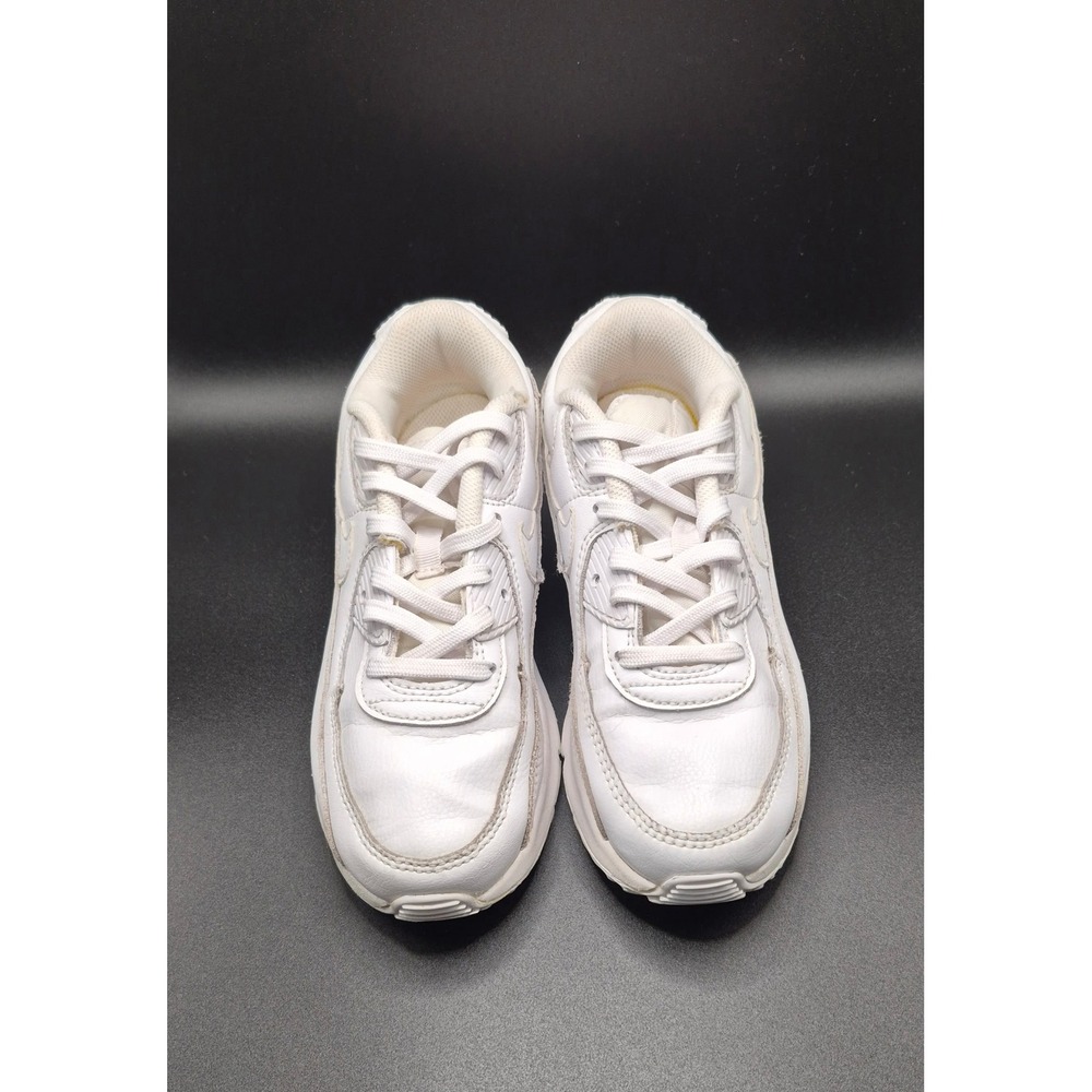 Nike Air Max 90 LTR Kids Shoes Triple White CD6867-100 Size 3Y